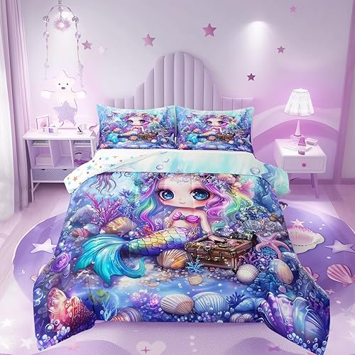 Miniatura 35 de Manfei - Juego de edredón tamaño Queen con lindos diseños de margaritas, edredón alternativo de plumón estilo retro de los 70 para adultos, Multi