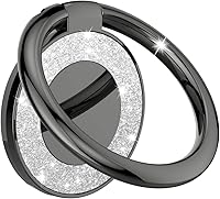 Vista 1 de Soporte adhesivo para anillo de teléfono para teléfono y funda de teléfono (negro brillante)