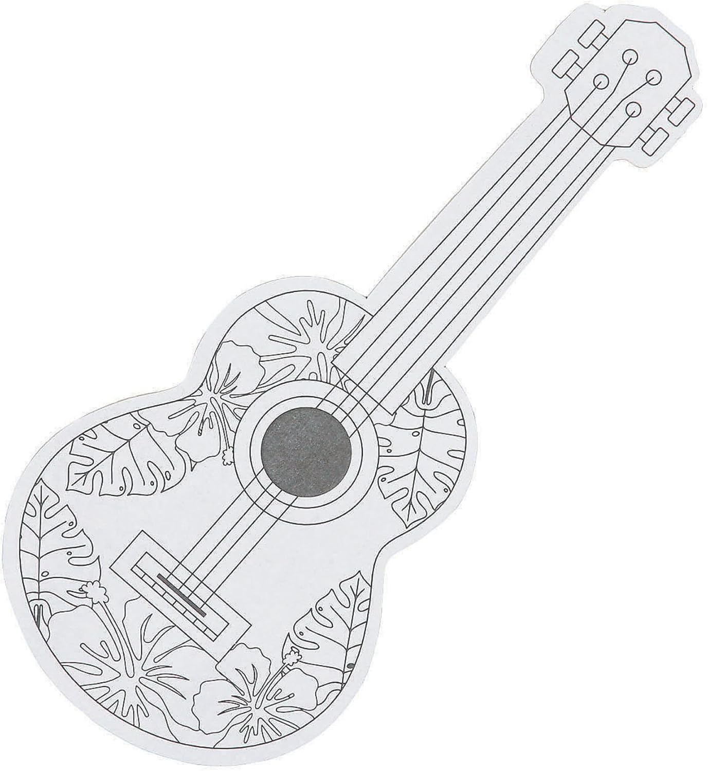4" x 9" Color Your Own Luau Wood Ukulele VBS 2026-12 Pc.