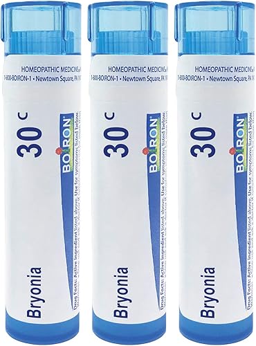 Boiron Bryonia 30c Medicina homeopática para el dolor muscular y articular - Paquete de 3 (240 pellets)