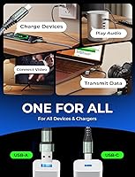 Vista 7 de AINOPE Cable USB C a USB C, paquete de 2 cables USB C de 1.5 pies de carga rápida con adaptador USB a USB C, cable USB a USBC de 60 W para iPhone 17