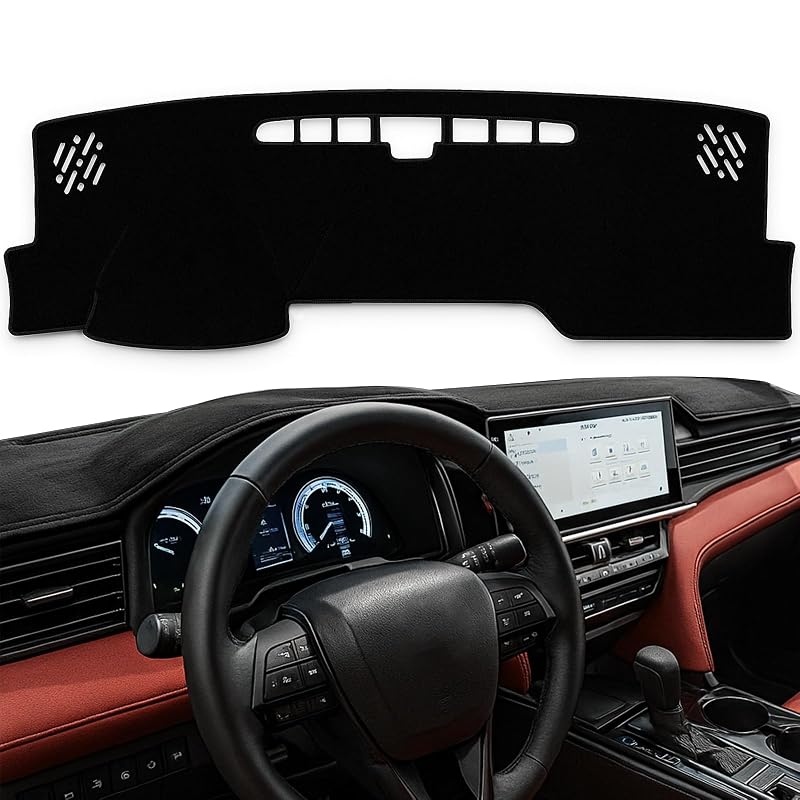 Capa para Painel do Toyota Camry 2025 e 2026 MusTree em Poliéster Preto com Base Antiderrapante