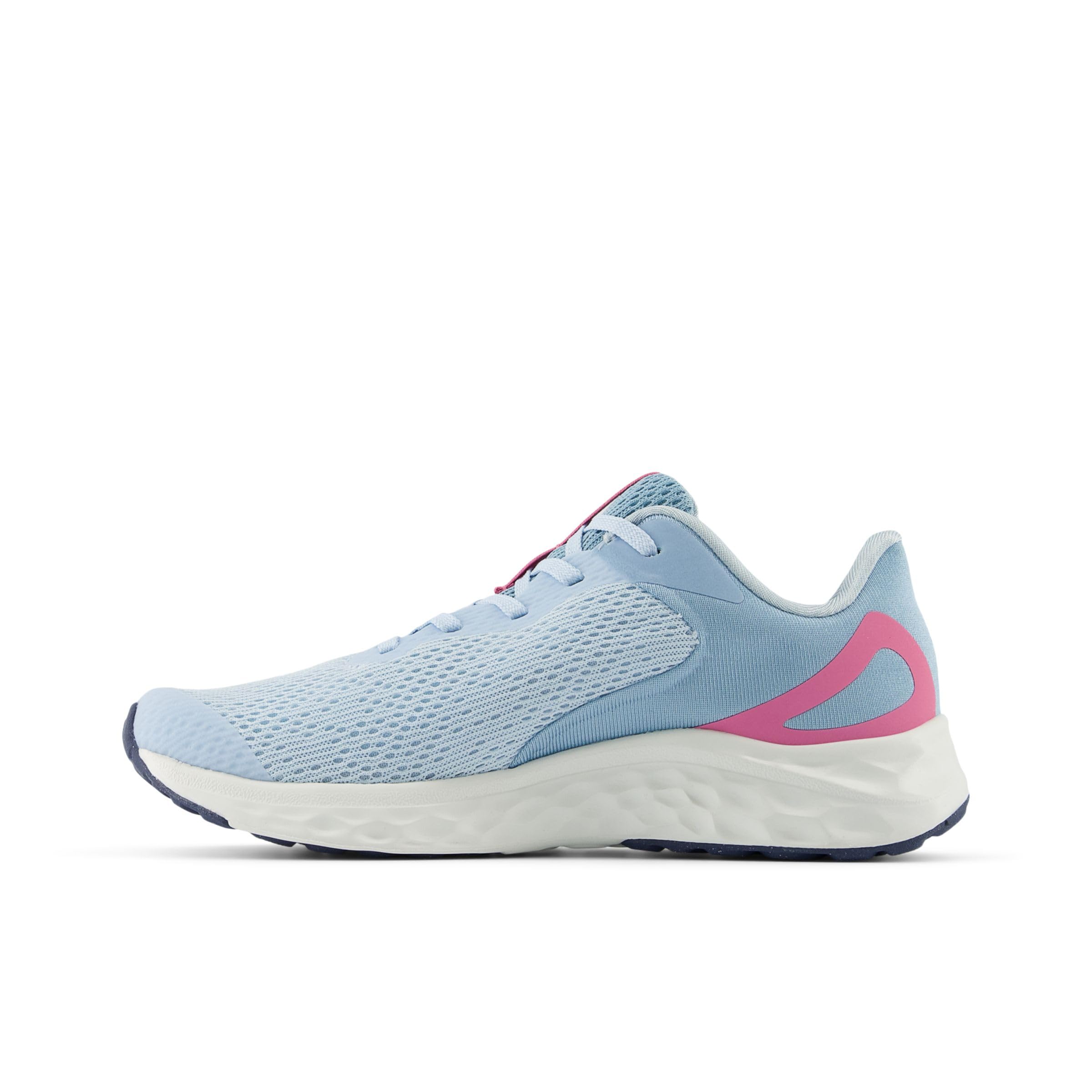 New Balance Tenis unisex para niños Fresh Foam Arishi V4 con cordones, Azul cantera/rosa real/azul cromado, 6 Big Kid