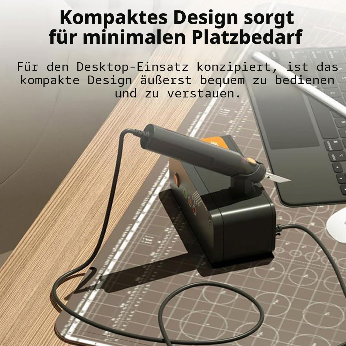 Elektrischer Ultraschallschneider, 30 W, tragbares Ultraschall-Schneidmesser mit 25 Ersatzklingen, 31 kHz Vibration, 3 einstellbare Modi, 5–35 °C, for Schneiden von Acryl, PVC, Kunststoff und Leder