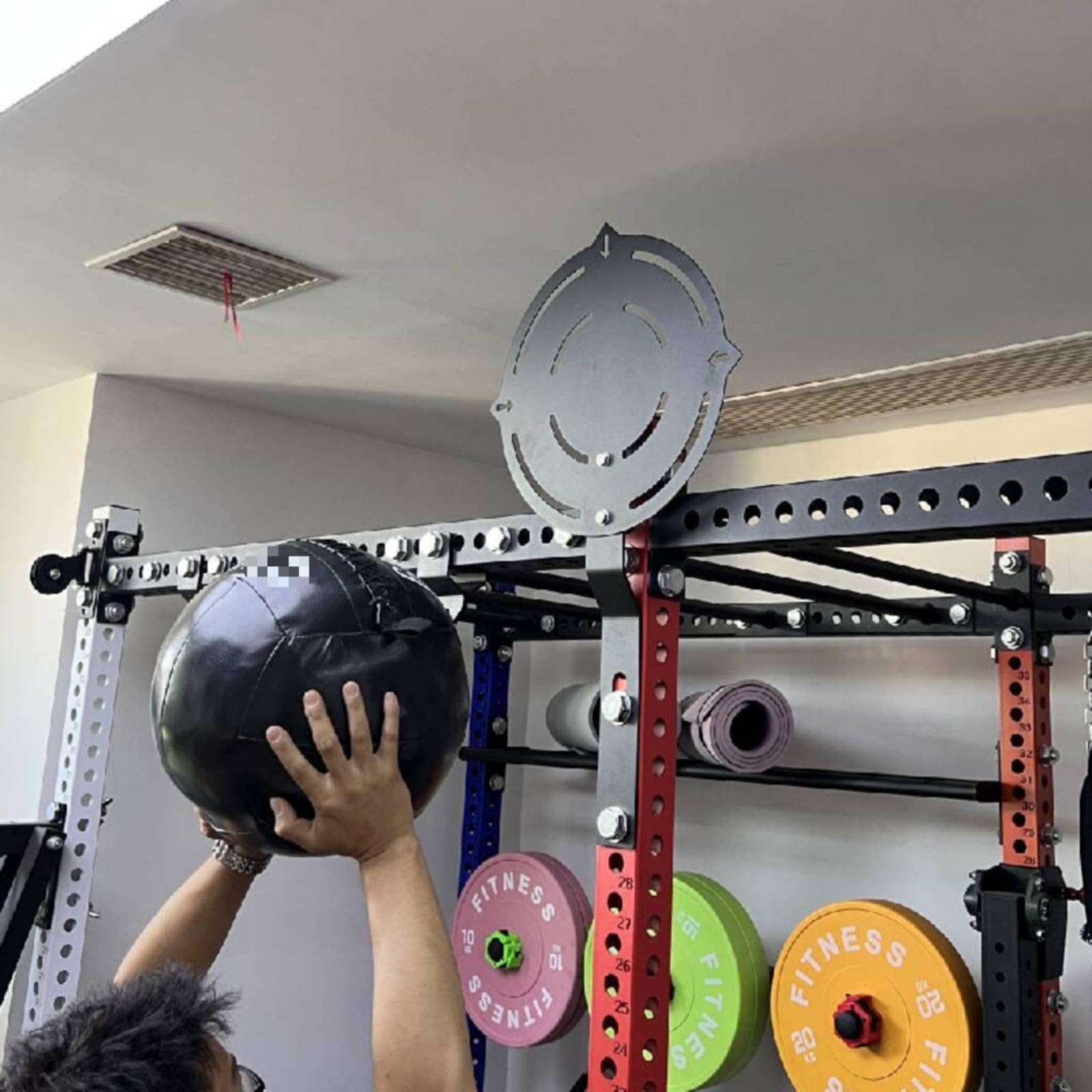 Bersaglio da Palestra Compatibile Bersaglio in Metallo Regolabile Attrezzatura per Atleti, Appassionati di Fitness, Allenamento Funzionale