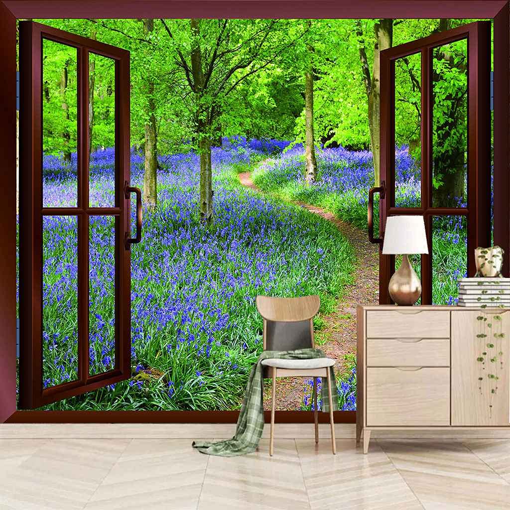 Papier peint haut de gamme canevas paysage violet HD 350x256
