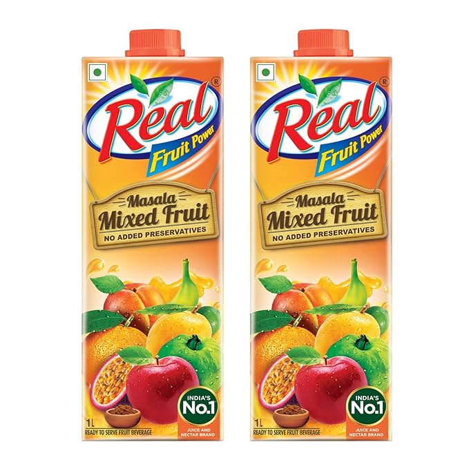 Real Masala Mixed Fruit 1L (Pack of 2) at Rs. 140