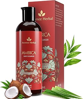 Ambica Dandruff-Fighting Hair Cleanser - Nourishing Scalp Care with Aloe Vera, Apple Cider Vinegar, Tea Tree Oil & Neem Oil - 200 ml