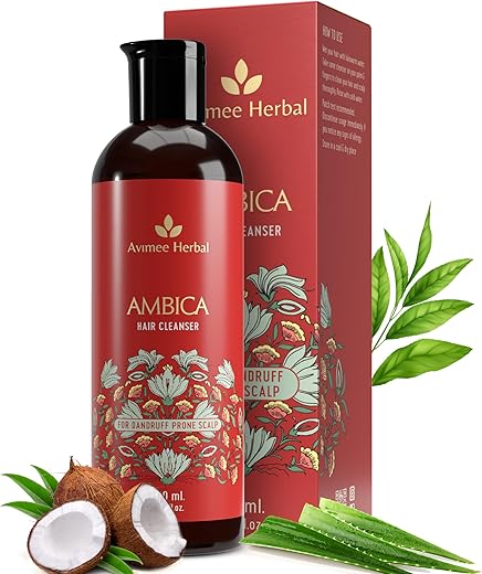 Avimee Herbal Ambika Hair Cleanser | Fights Dandruff & Moisturises Scalp Naturally | With Aloe Vera, Apple Cider Vinegar, Tea Tree Oil & Neem Oil |…