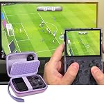 PAIYULE Travel Case Compatible with RG353V/ RG353VS/ R36S Retro Handheld Game Console, Handheld Emulator Storage Holder Organizer, Android Game Console Carrying Bag (Box Only) (Purple)