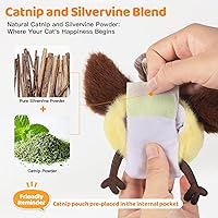 Vista 7 de Cat Toys Flapping Bird (No Flying)，Rechargeable Touch-Activated Interactive Toy with Lifelike Chirp for Indoor Cats & Kittens Exercise