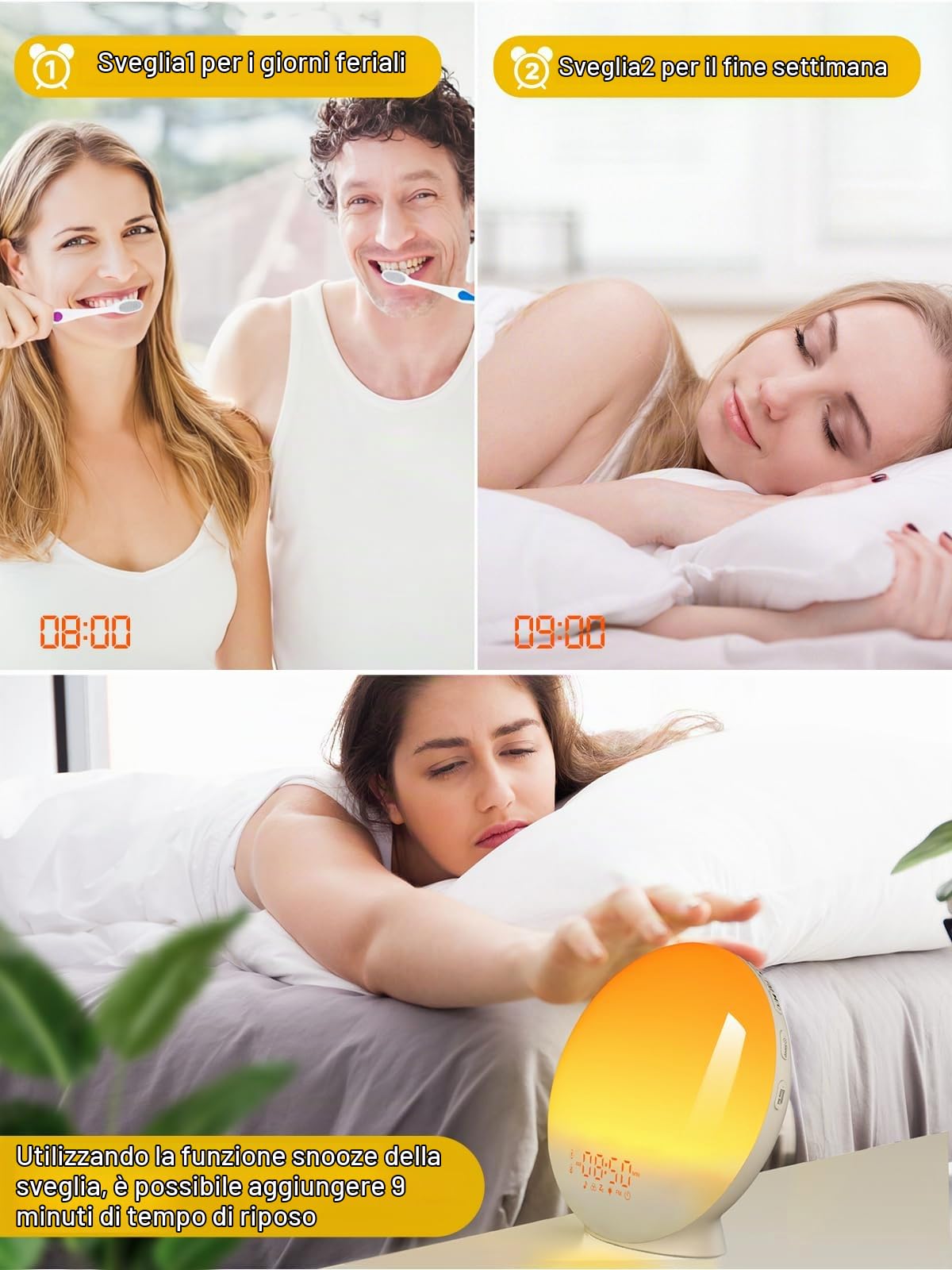 VOGHERB Sveglia Luminosa Wake Up Light — immagine 11 di 16
