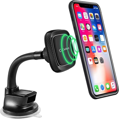 Miniatura 5 de Cellet Soporte magnético para parabrisas con cuello de ganso flexible compatible con iPhone, Samsung Galaxy Flip Z, Fold Z, Google Pixels Moto y