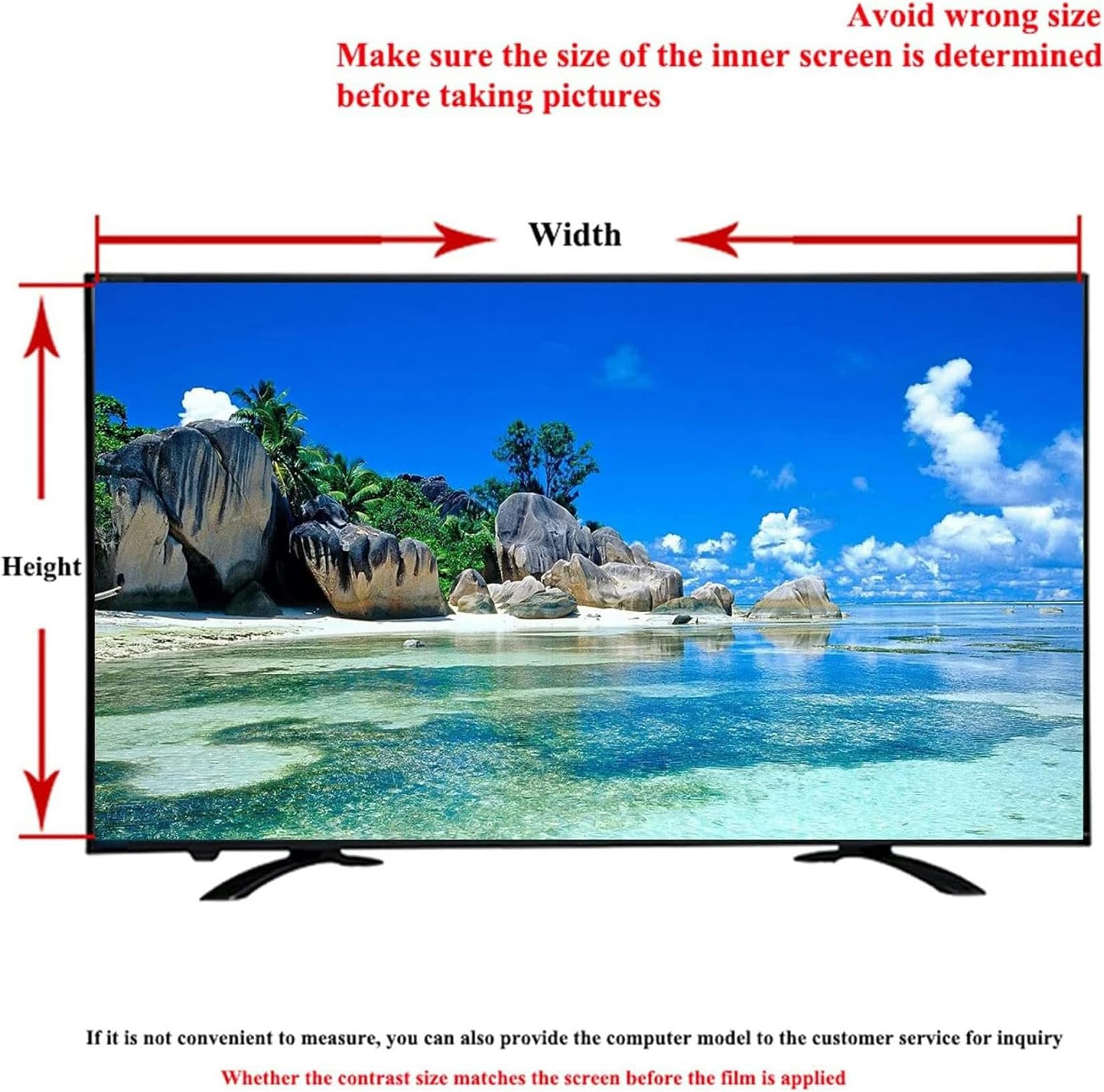 Protector De Pantalla Antirreflejos Para Tv De 50 Pulgadas - Película Protectora Mate Antiluz Azul Para Interiores Y Exteriores Para Lcd, Led, 4K Oled Qled Hdtv / 50 Pulgadas 1101 X 620 Mm, 50 Pulgad