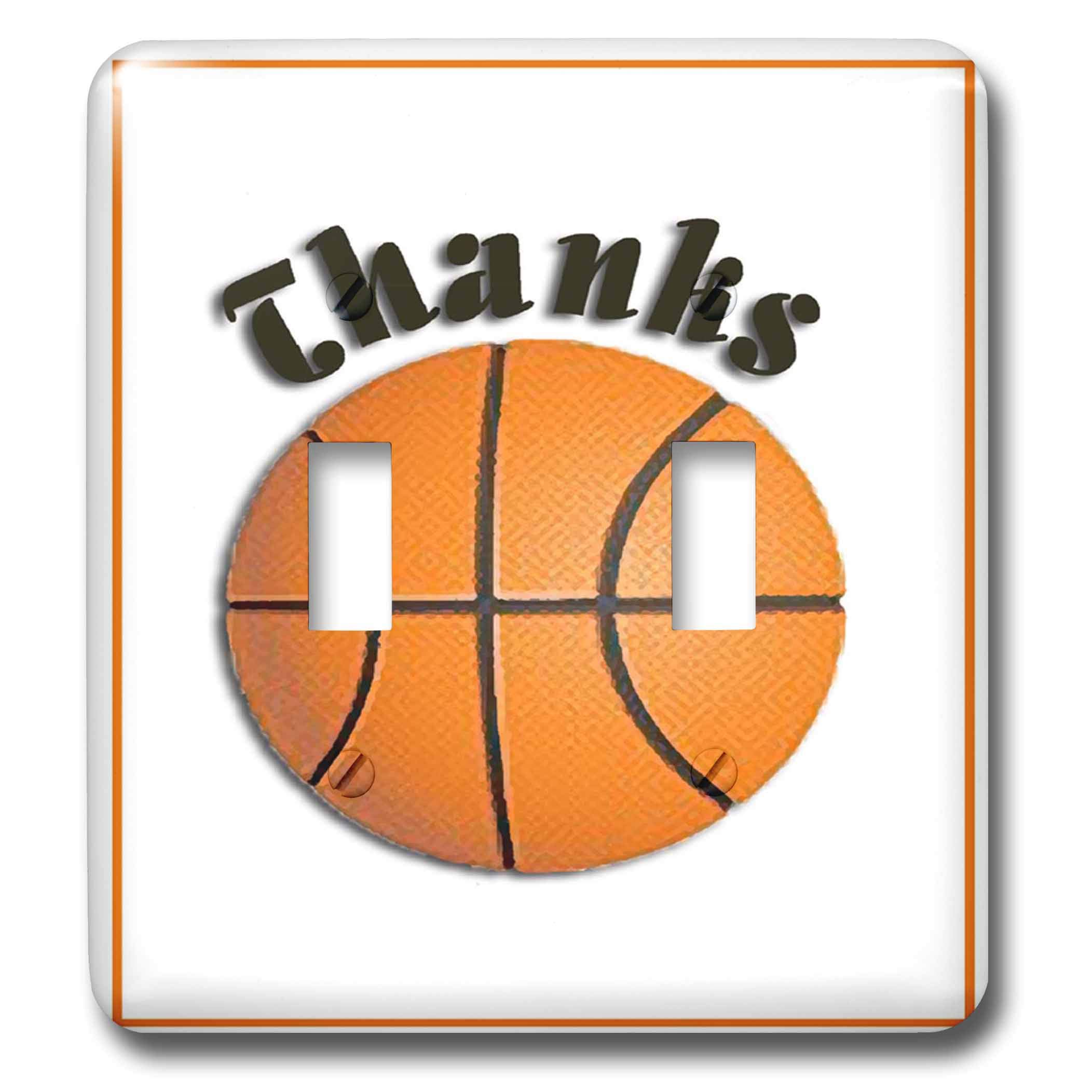 Interrupteur double 3dRose Basketball pour remplacer une plaque murale usée