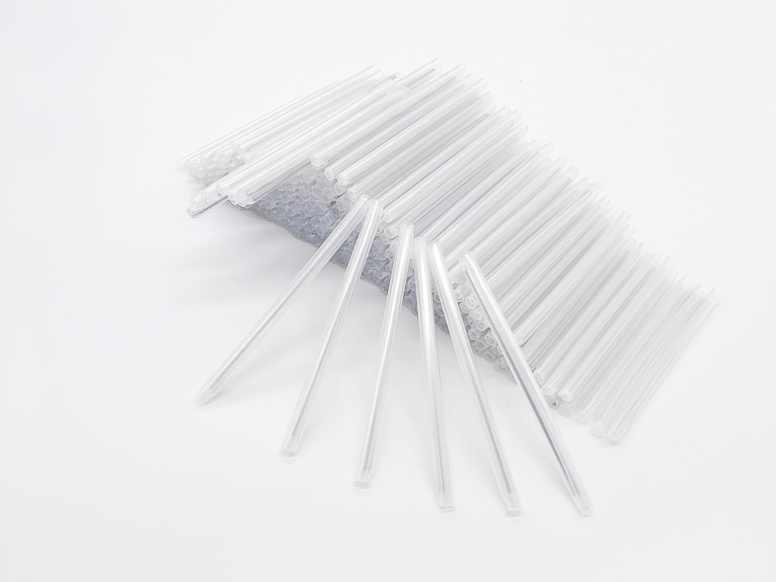 Tubo termorestringente trasparente in polietilene trasparente da 1,0 mm, diametro 2,4 mm, lunghezza 60 mm, guaina termorestringente (pre-ristretta)