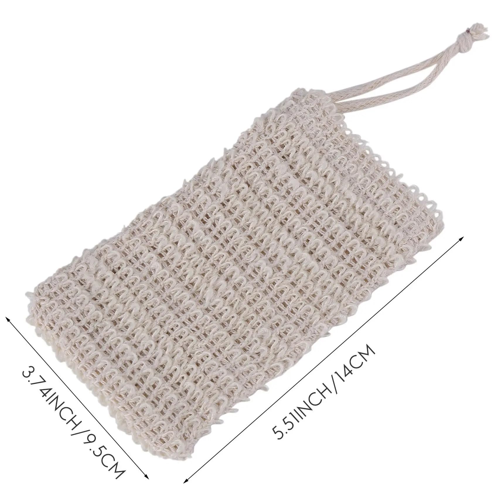 Borsa for sapone in sisal in tessuto ramiè