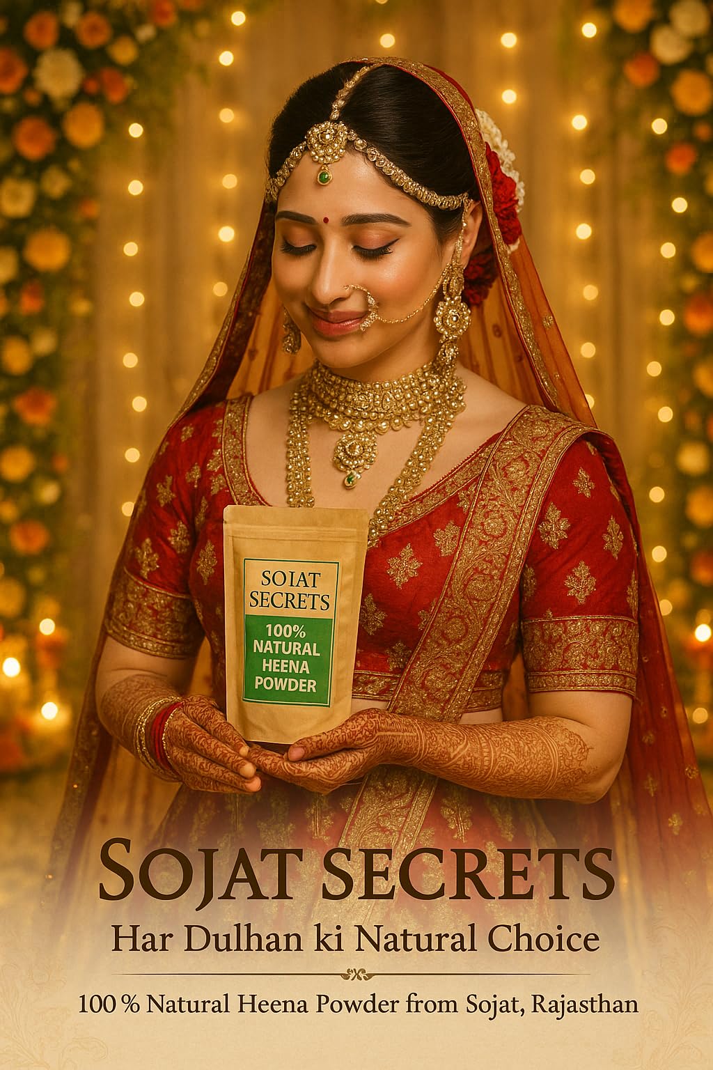 Sojat Secrets Natural Heena Powder, 100% Pure Mehndi from Rajasthan-picture-22