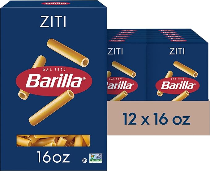 Barilla Pasta, Ziti, 16 Ounce (Pack of 12) Amazon.ca Grocery