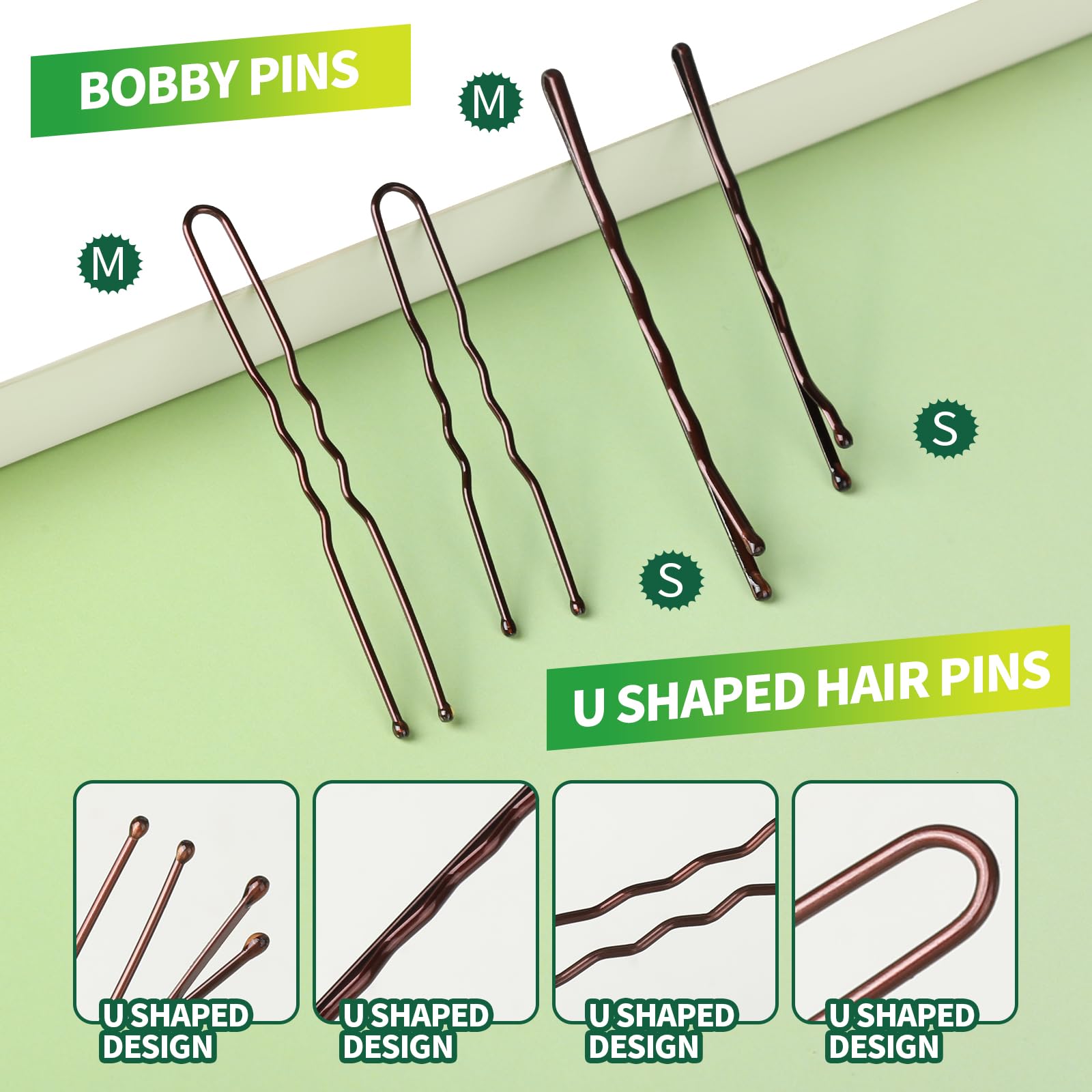 Kit de accesorios para el cabello de baile, material de danza de ballet, redes para el pelo para moños, horquillas marrones, lazos elásticos transparentes para el cabello, para competición de 4