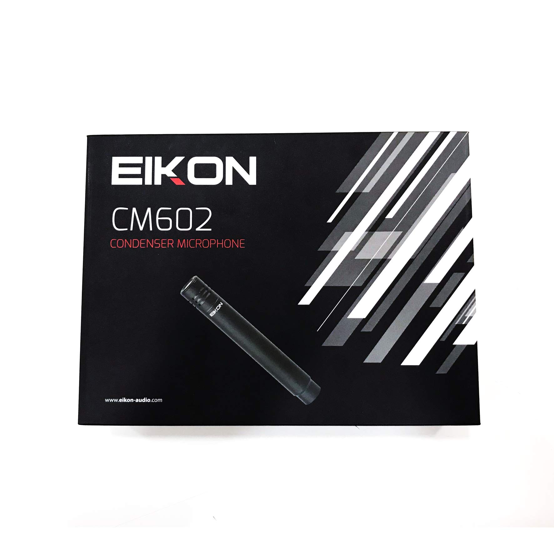 PROEL EIKON CM602 - Microfono professionale a condensatore polarizzato permanente per strumenti con supporto, Nero