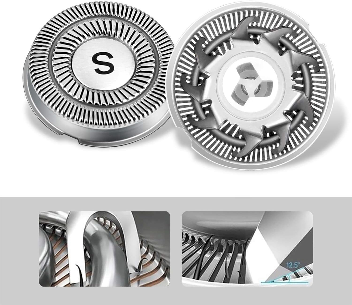 SweetLF 3 Pcs Replacement Shaver Head Blade Cutters IPX7 Waterproof Electric Razor Wet & Dry 3D Men’s Rotary Shaver SW-BC09 - Image 6