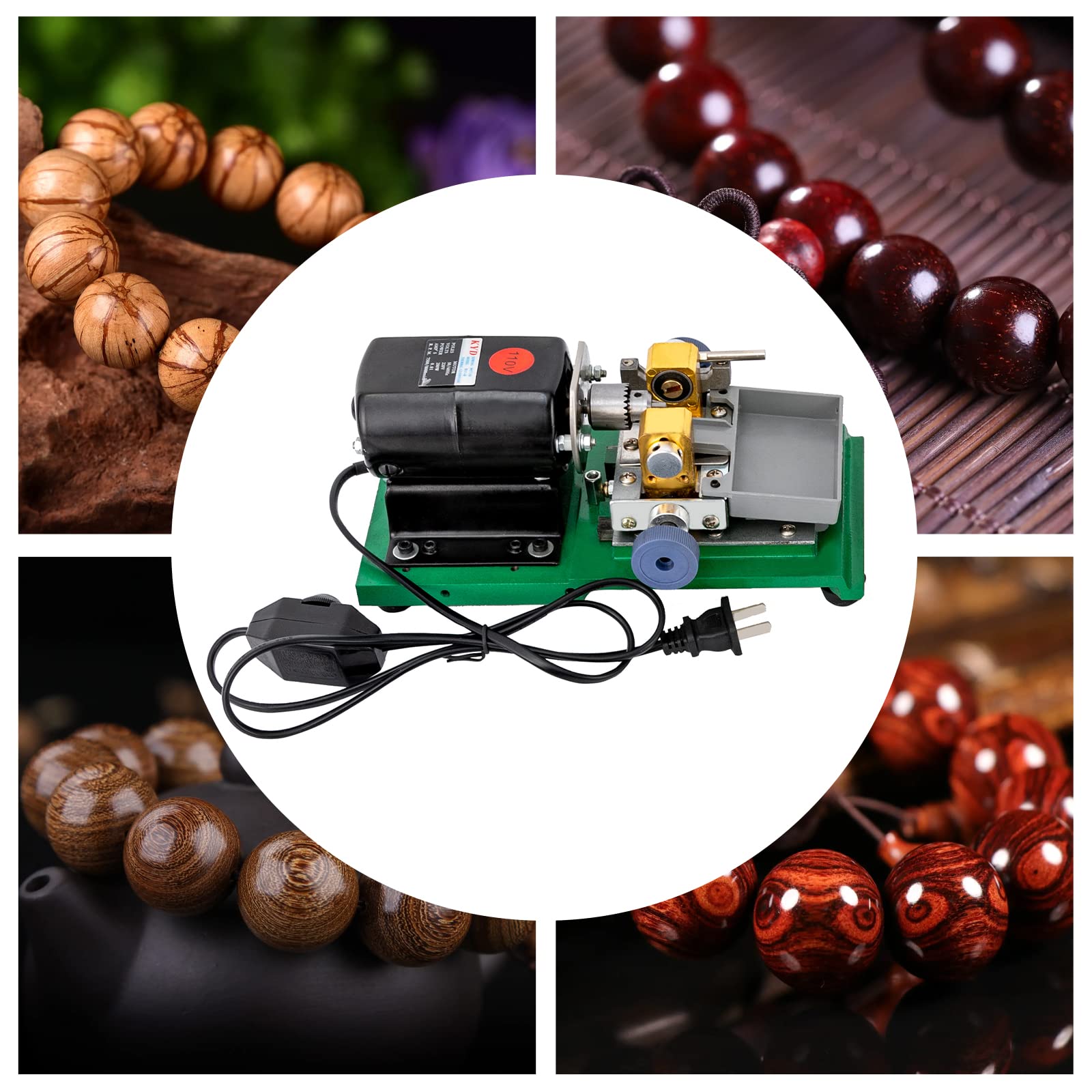 MhdunueSK Pearl Drilling Machine,Jewelry Drill with 280W Pure Copper Motor and Twist Needles of Different Sizes,Pearl Hole Drilling Machine for Jewelry with a Diameter of 3-35mm