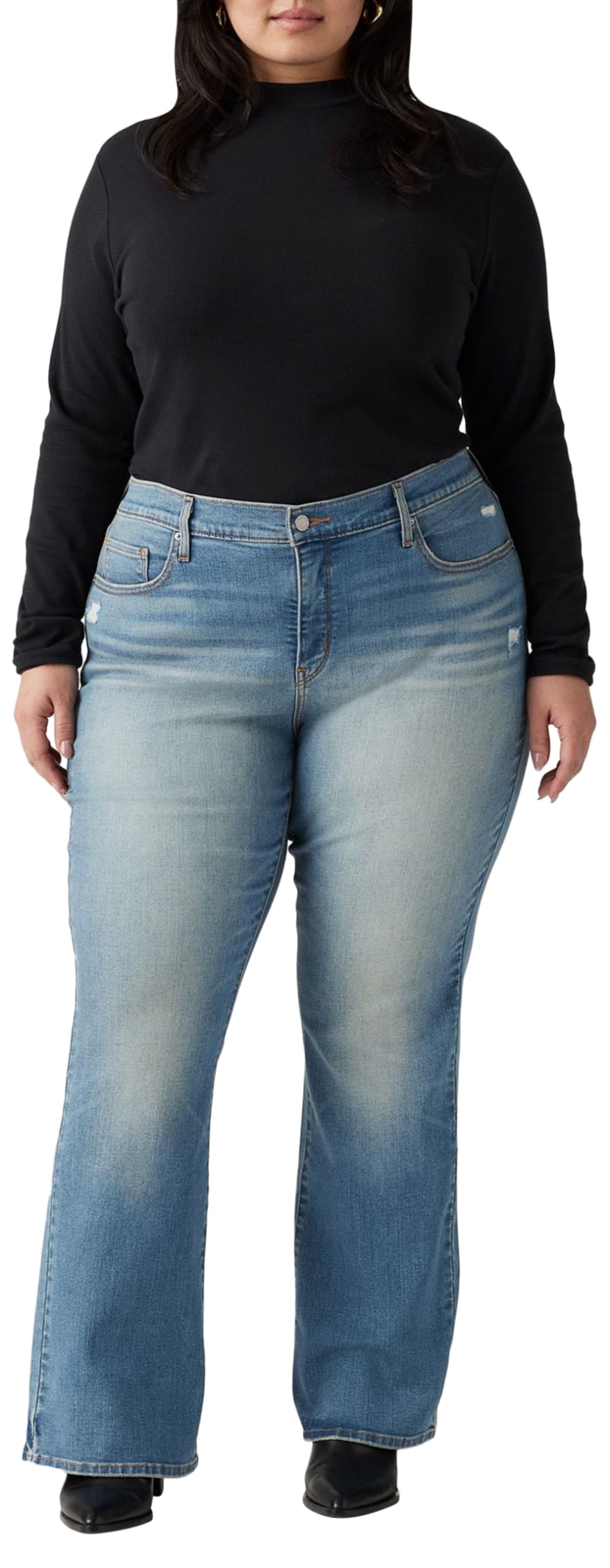 Levi's Women's 315 Pl Shaping Boot Jeans, Cave Wall Plus, 22 Kurz