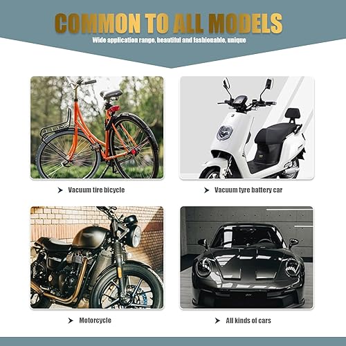 Miniatura 5 de 5 tapas de válvula de automóvil, 0.43 x 0.62 pulgadas, linda cubierta de válvula de rosca sin cámara de pata de perro, adecuada para la mayoría de