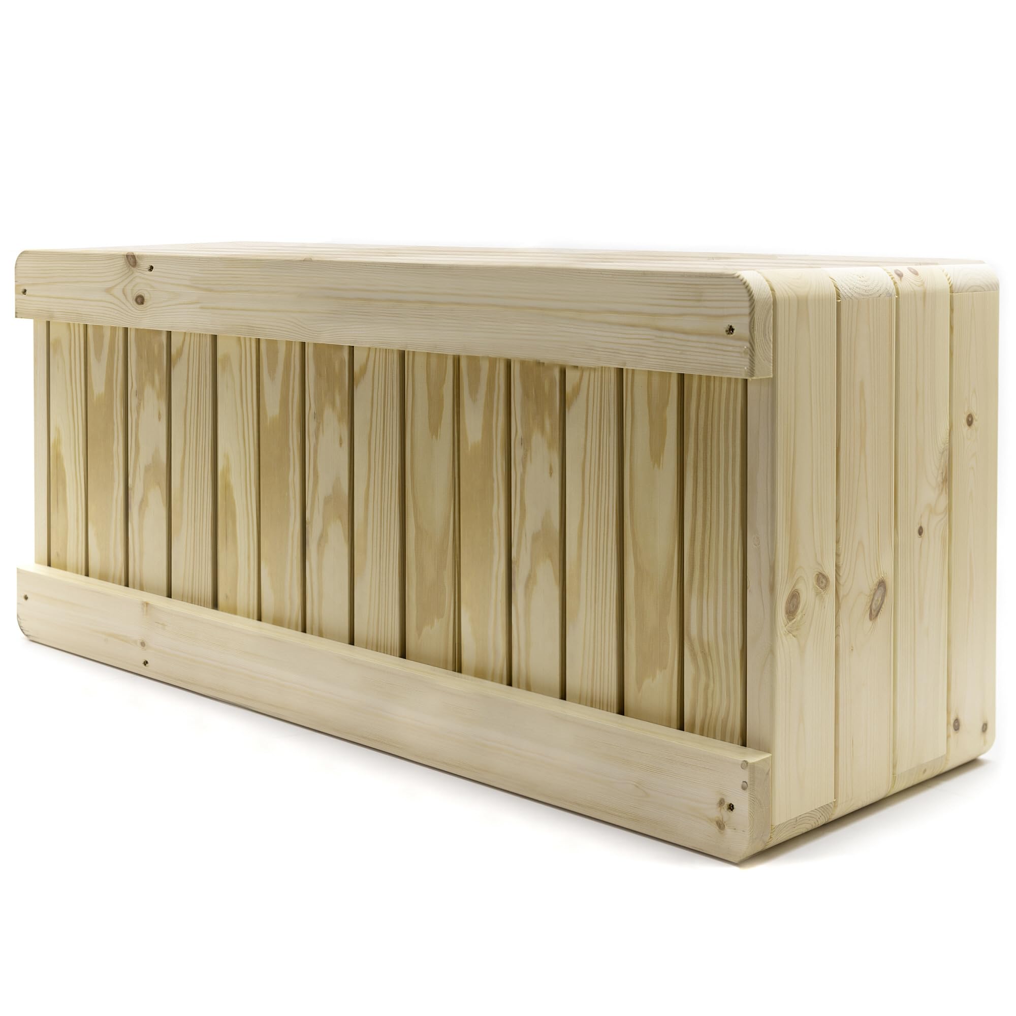 Hochbeet massiver Pflanzkasten Dona (Fichte, 118 x 50 cm) – Stabiler Pflanzkasten mit Vlies, wetterfest & fertig montiert