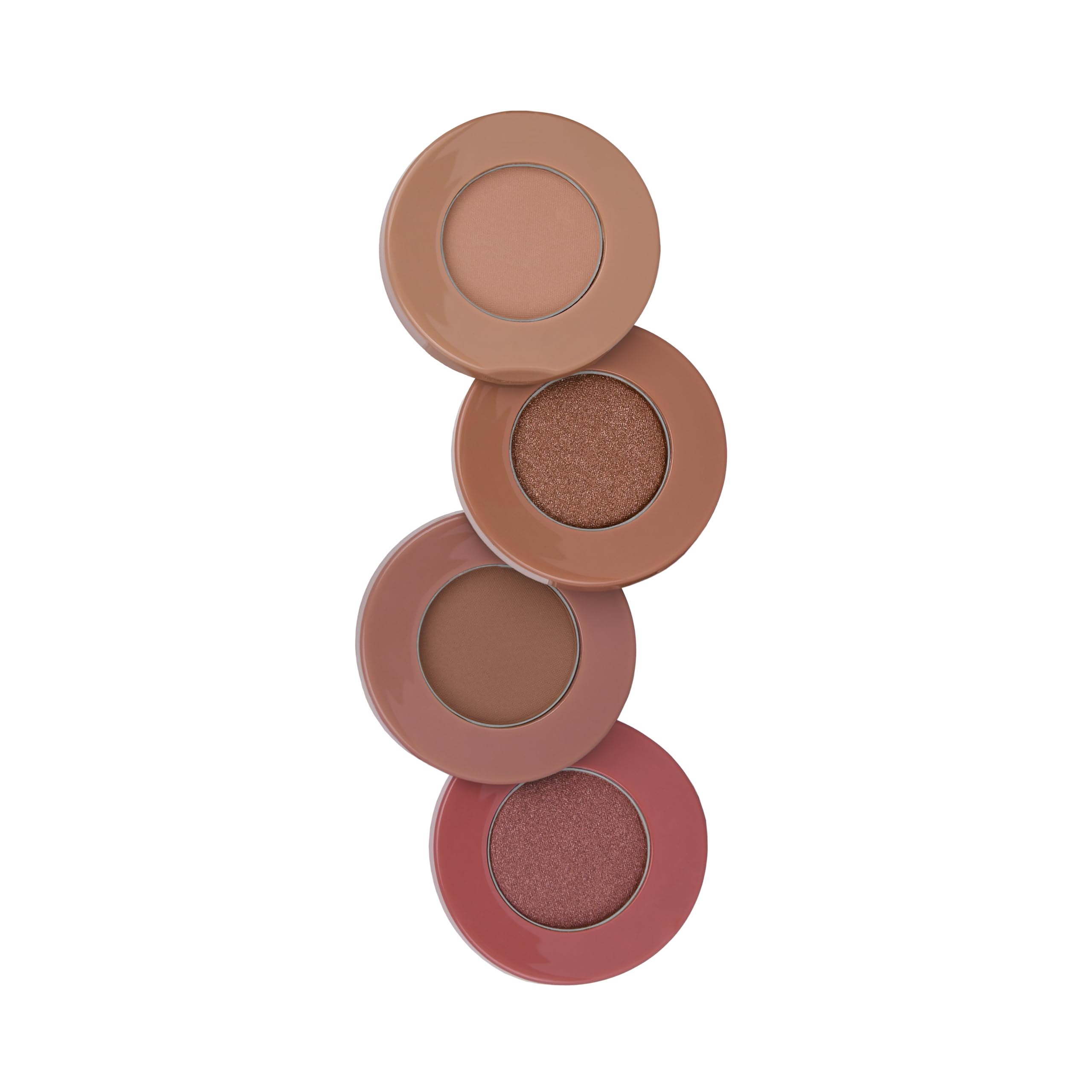 Barry M Pot Twist 4x Eyeshadow Palette Berry – Creamy Pigmented Eye Shadow Stack, Blendable, Matte & Shimmer, Nude Neutral Makeup Travel Size