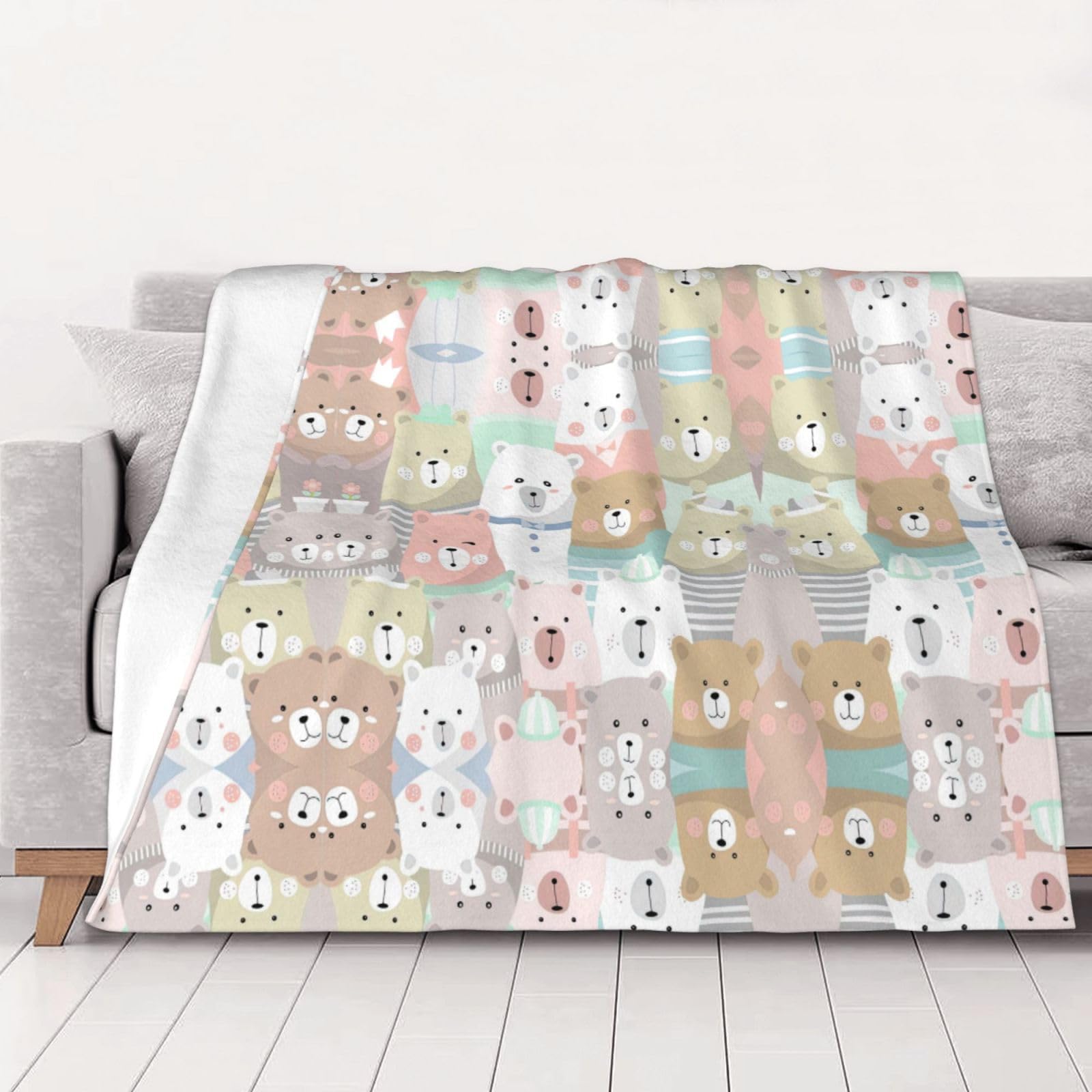 Couverture flanelle motif mouton doux pour réconforter vos soirées