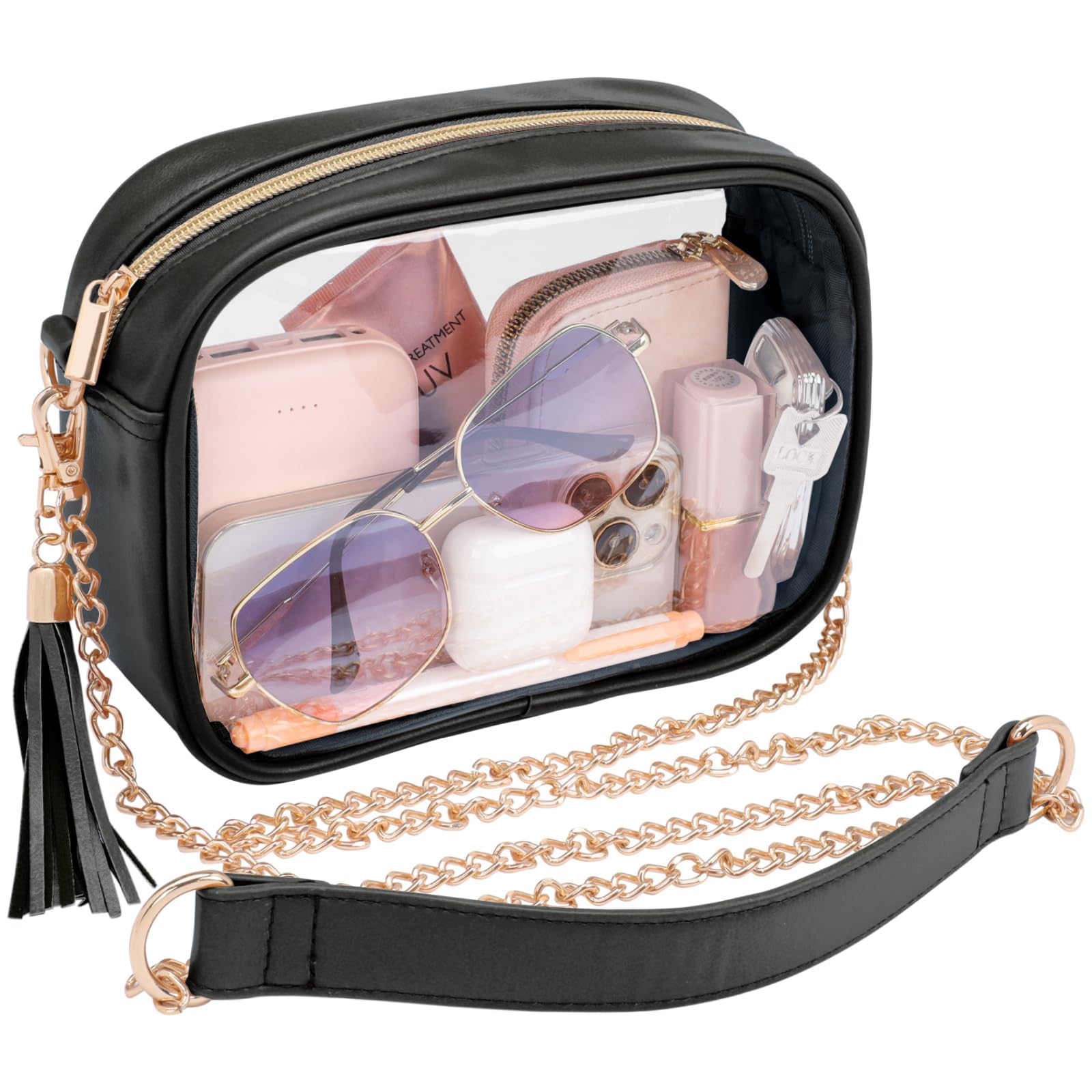 PACKISM Clear Bag for Stadium Events - Small Clear Purse Crossbody Bag