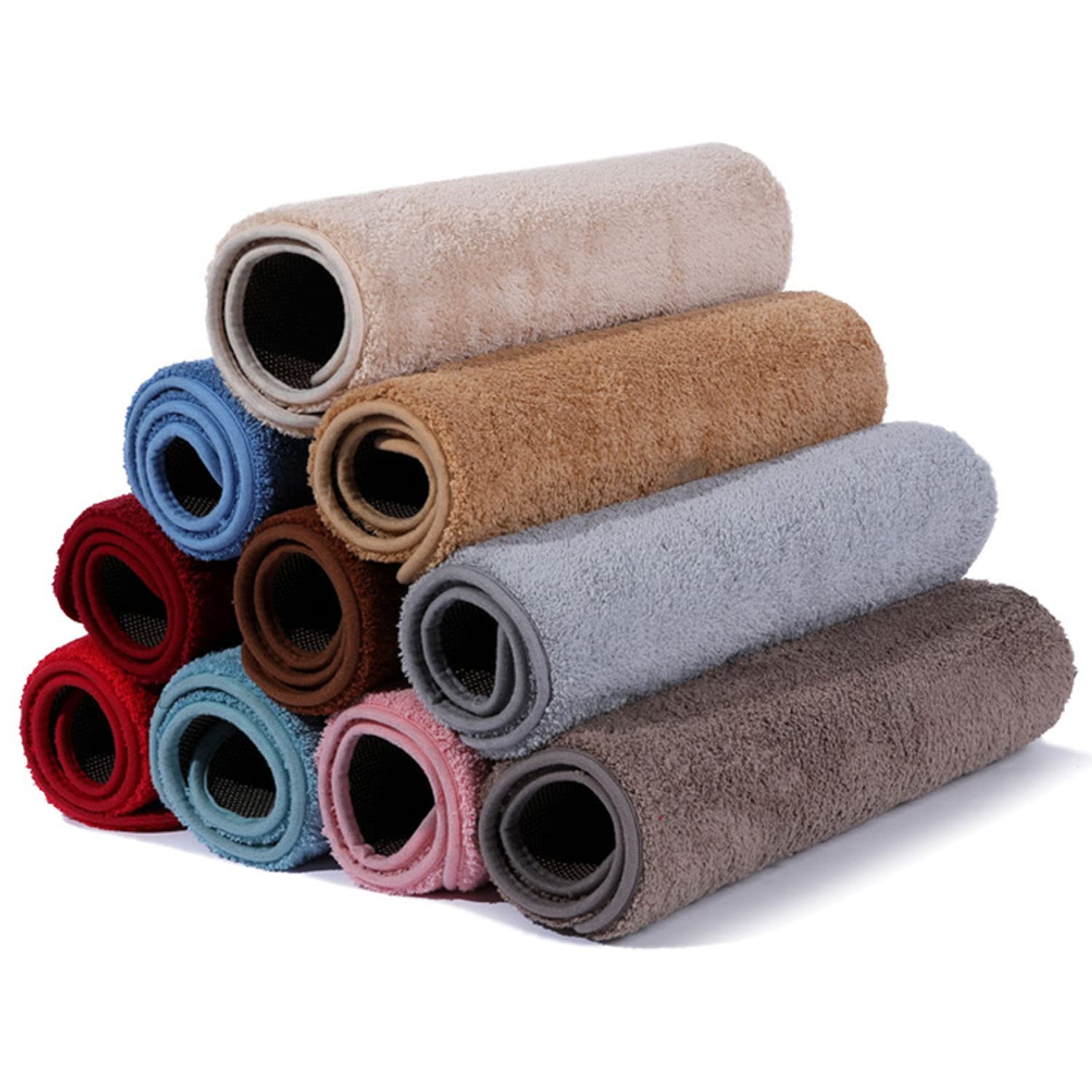Morbido Bath Mat Tappeto Semplice Tappeto da Bagno Acqua Assorbente Antiscivolo tappetini da Bagno Morbido Microfibra Tessuto Mat Tappeto in Microfibra all'Ingresso Casa,3,60X90CM