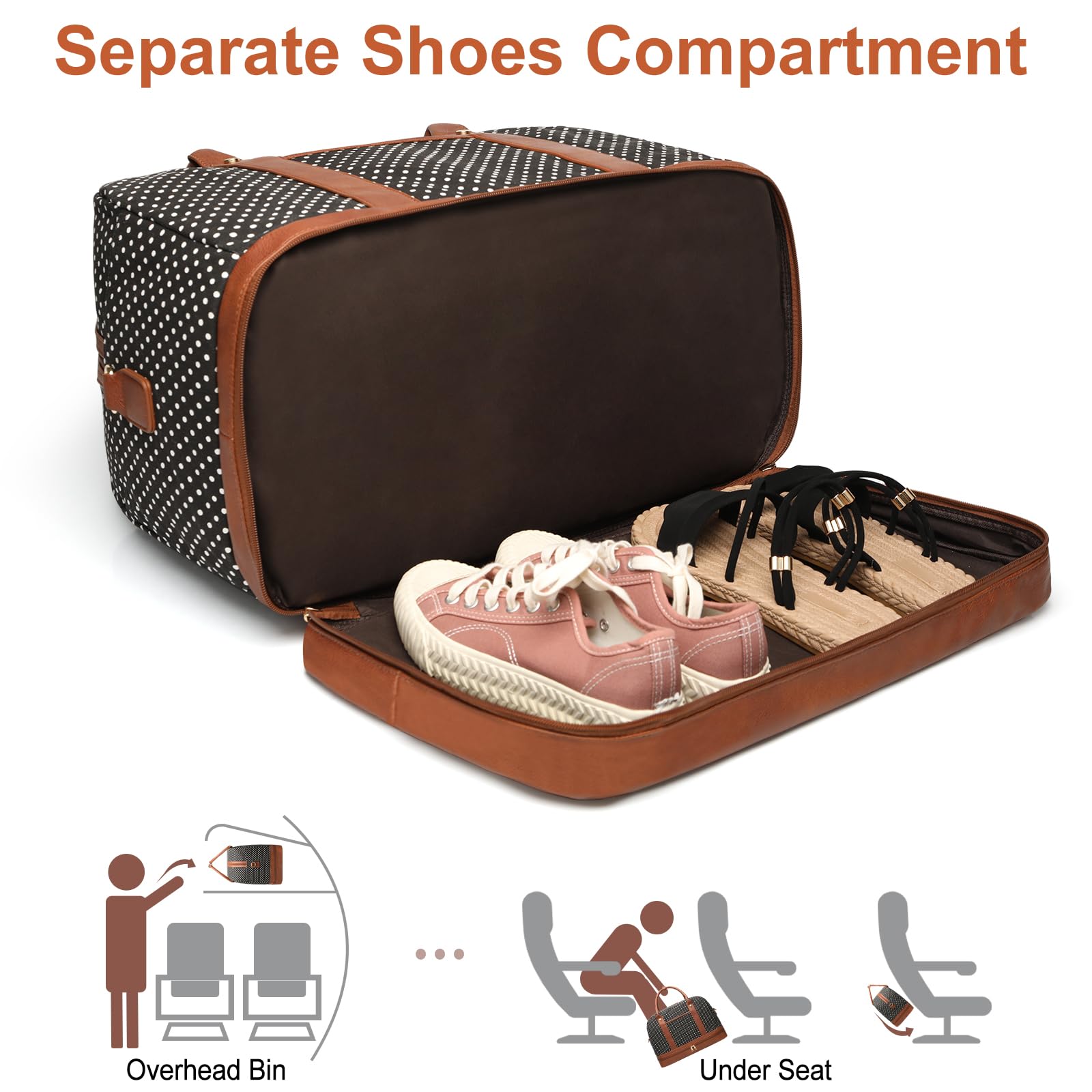 Bolsas de fin de semana para mujer, bolsa de viaje de lona, bolsas de viaje grandes para mujer, bolsa de lona con compartimento para zapatos, perfecto para viajes o uso diario, juego de 3 piezas