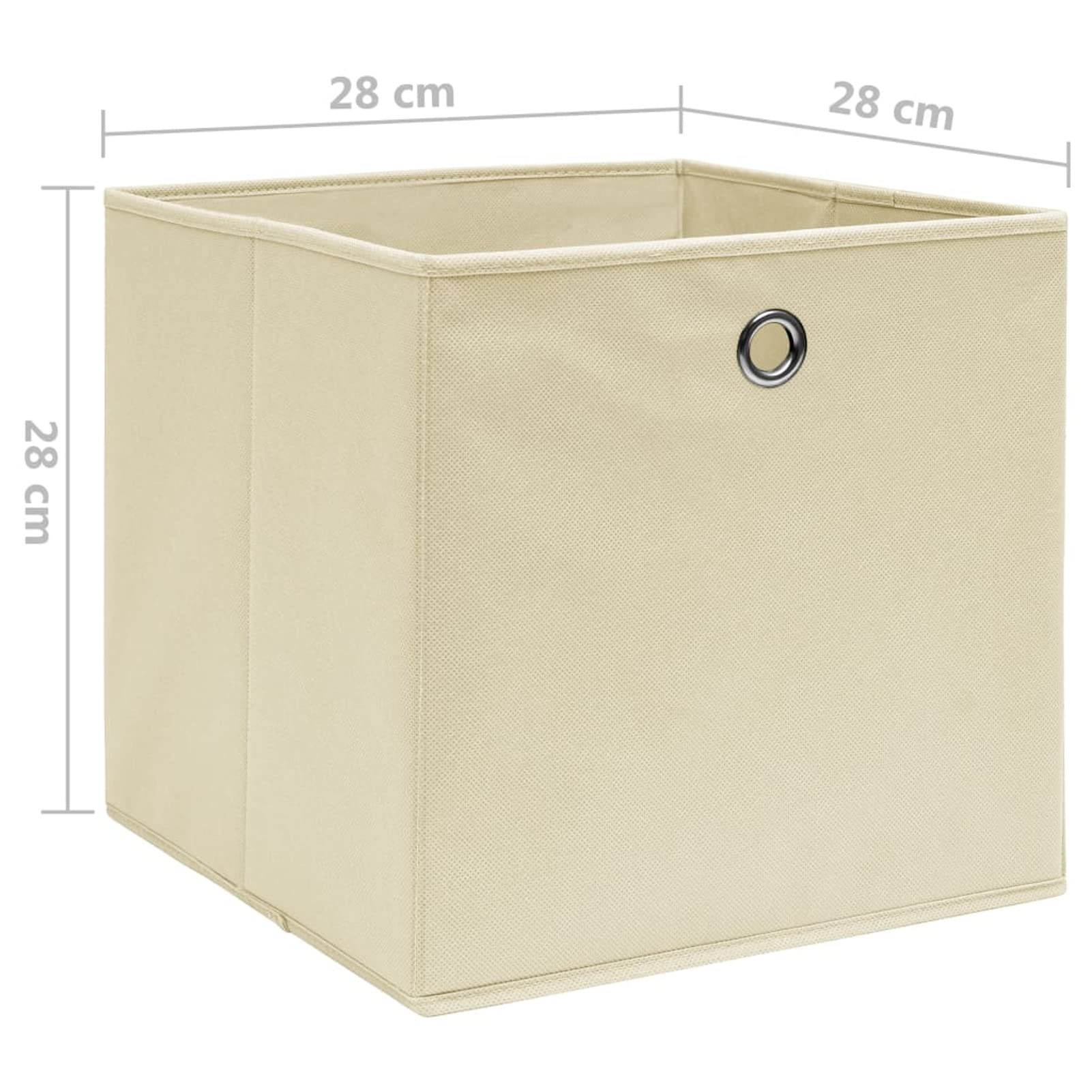 ZEYUAN Aufbewahrungsboxen 10 STK Spielzeugkiste, Aufbewahrungskiste, Kleideraufbewahrung, Kleideraufbewahrung & Organisation, Vliesstoff 28x28x28 cm Creme