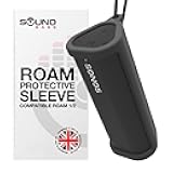 Heavy Duty Protective Silicone Carrying Case for Sonos Roam 2 | Black | Now Includes Bluetooth Button for Roam2 | Protect Your Wireless Bluetooth Speaker Using This Cover/Sleeve