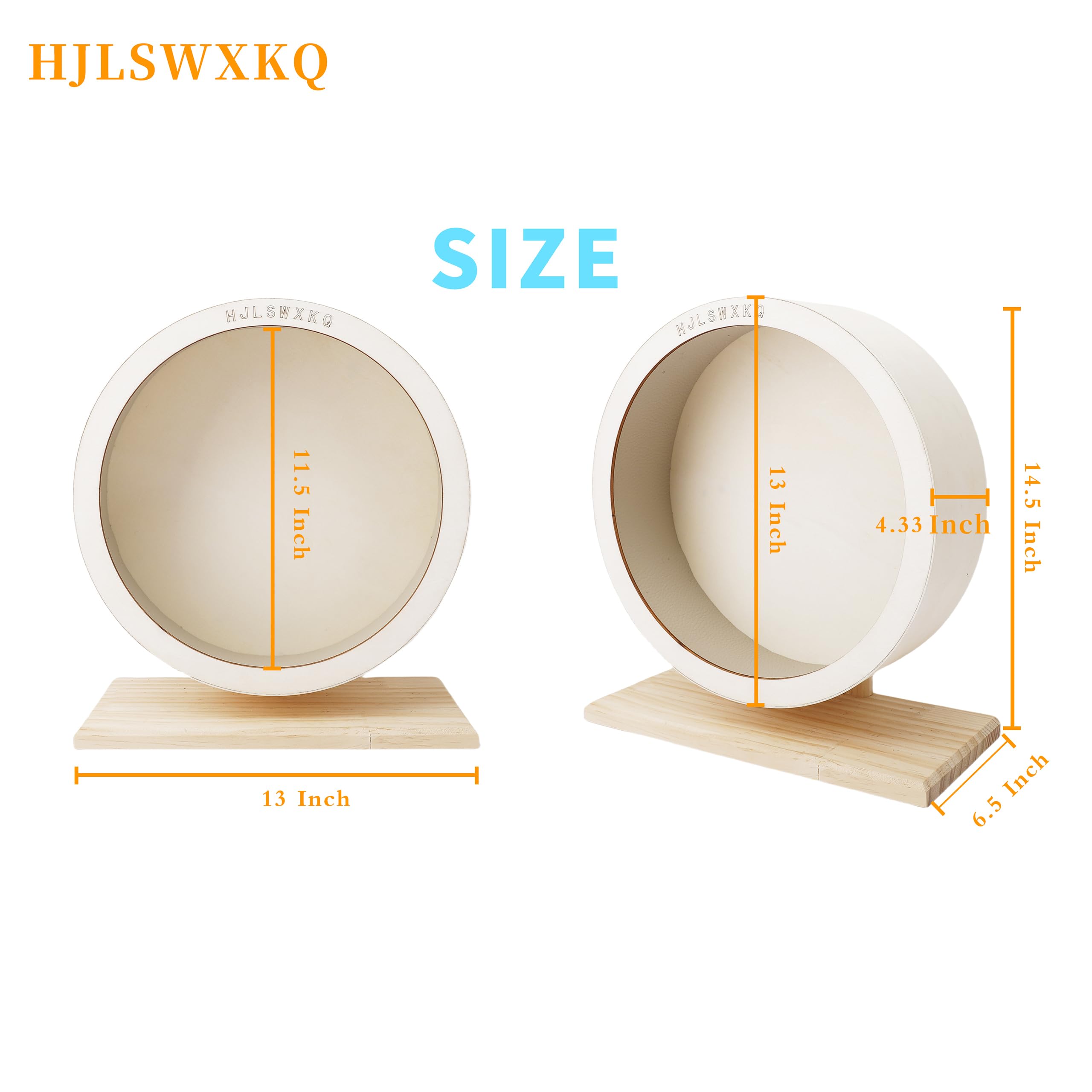 13in Large Hamster Silent Exercise Wheel – Wooden Chinchilla Wheel with Removable Washable Track, Quiet Wheel for Hedgehog,Rat,Syrian Hamster（13in） - image 8