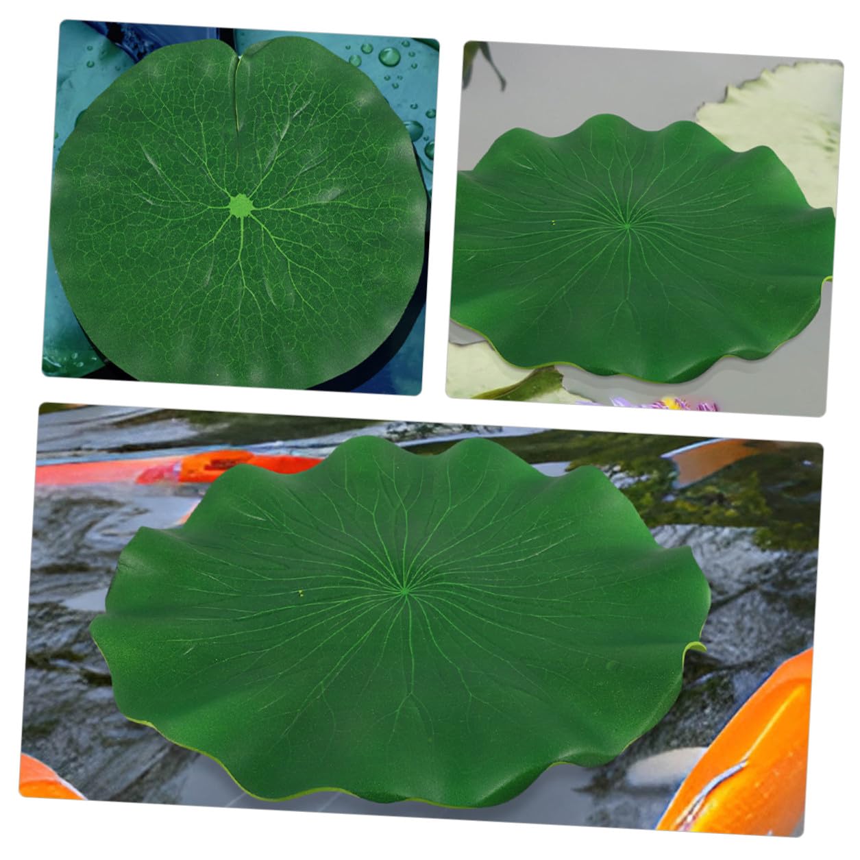 HANABASS 10 Stck. Teiliges Schwimmende Lotusblätter aus Eva Realistische Teichdekoration für Gartenteich Aquarium und Fischbecken Leicht und Vielseitig für DIY und Partygestaltung