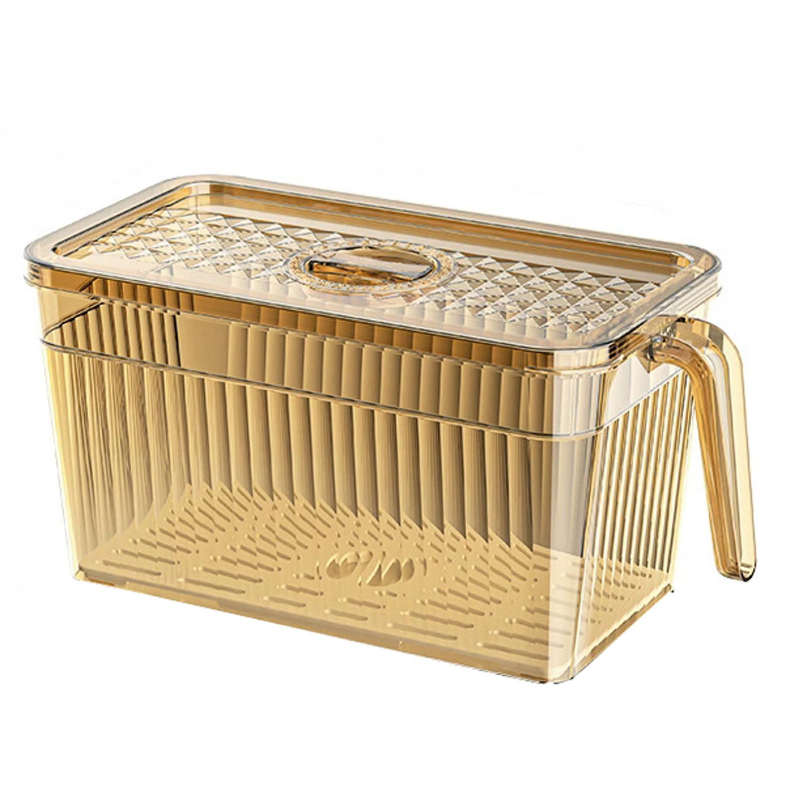 FOELANNE PET Fridge Storage Container with Lid and Handle