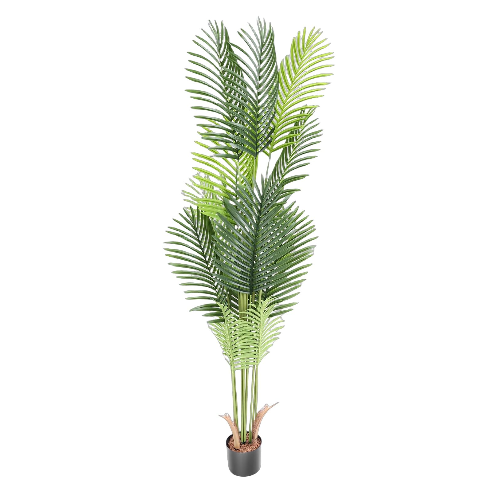 Palma artificiale, pianta tropicale artificiale realistica, decorazione perfetta per la casa e l'ufficio per gli amanti della natura, in plastica (1,8 m)