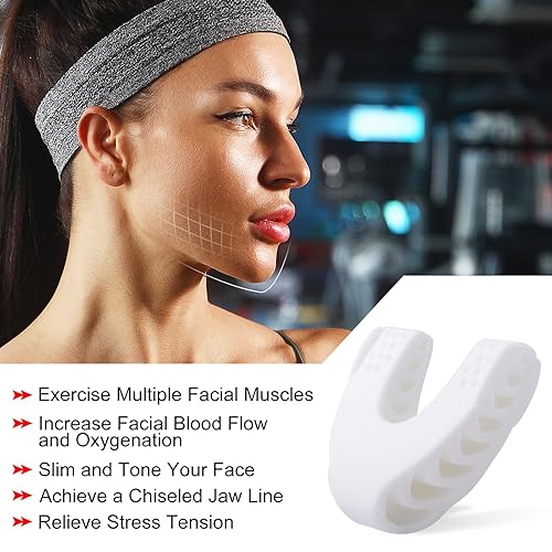 Miniatura 3 de Ejercitador de mandíbula para mujeres, hombres, ejercitador de mandíbula, entrenador de mandíbula y moldeador de mandíbula, sin BPA, herramientas de