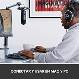 Blue Yeticaster Pro Broadcast Bundle con micrófono USB Yeti para juegos, grabación, transmisión, podcasting, montaje de choque Radius III, brazo brazo de micrófono de brújula, azul VO!CE - Blackout