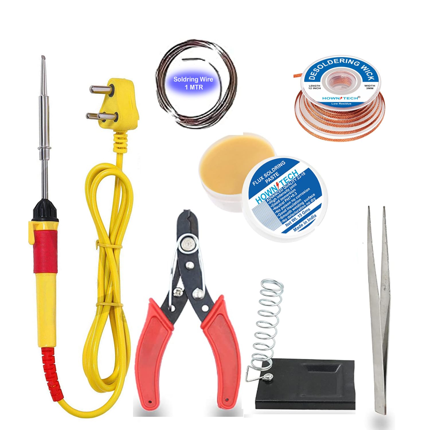 Soldering Iron Kit & Fast Heat Soldering Iron Station 7 in 1 | Wire Cutter |Solder Stand | Solder Wire | Tweezer | Soldering Flux | DE soldering Wire | Solderin Iron 25W (B0CF5WM8DP) Amazon Price History, Amazon Price Tracker