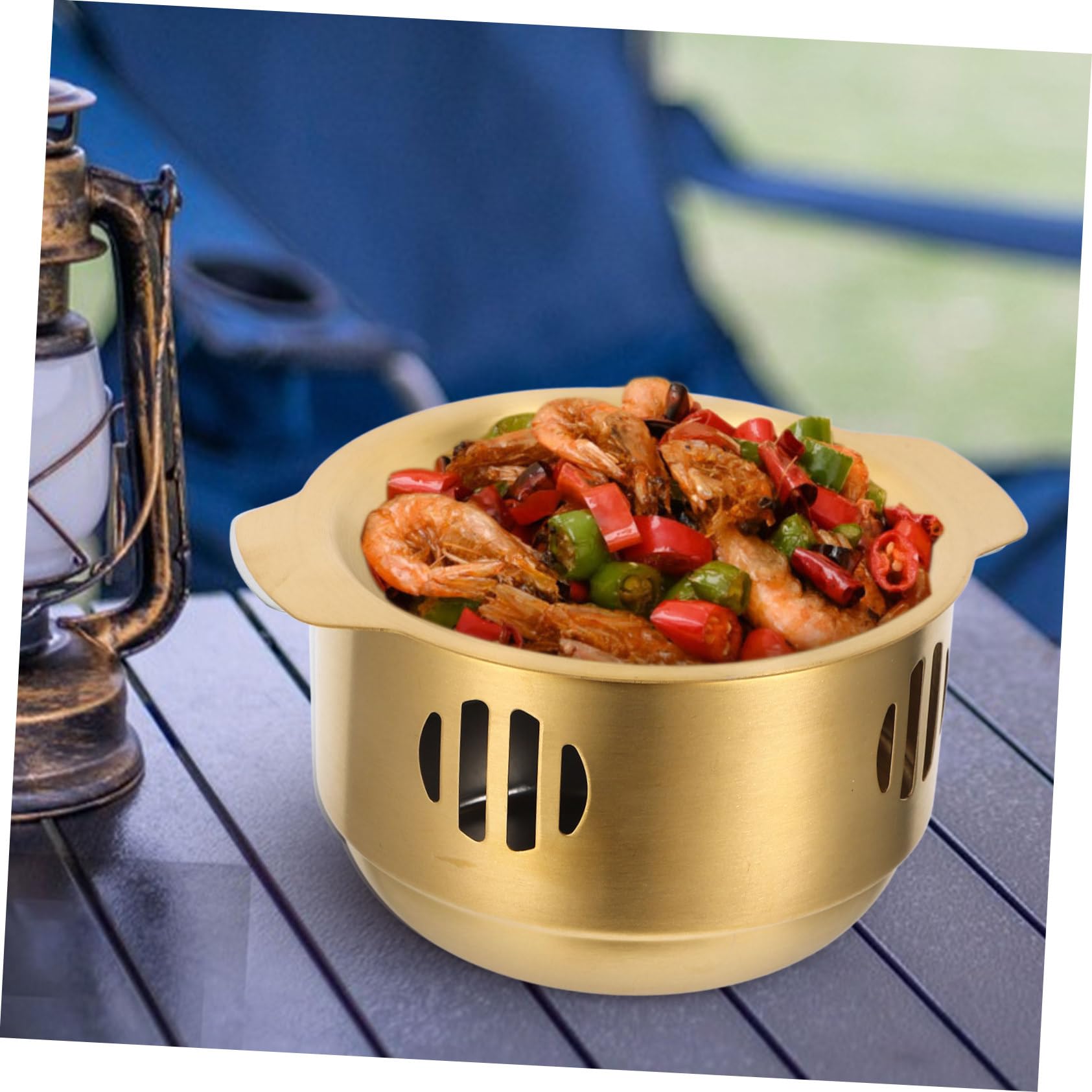 HOLIDYOYO Vintage Pattern Cooking Pot Set Large Capacity Stove Pot for Kitchen Camping Restaurant