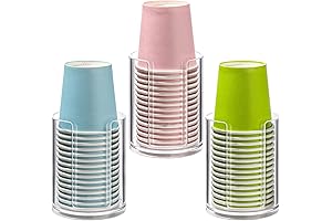 3-Pack Bathroom Cup Dispenser 3oz