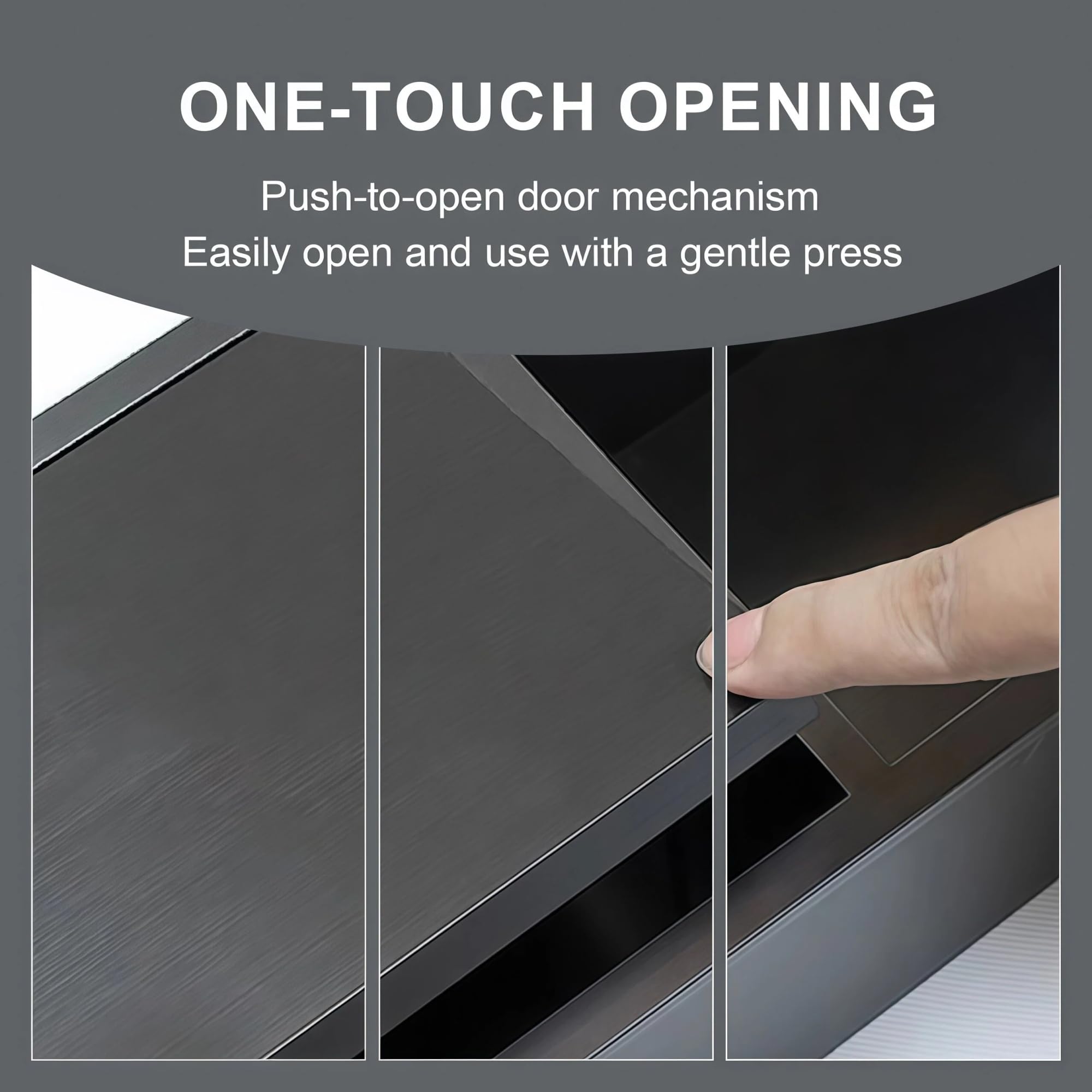 Inless - Soporte para escobilla de baño de acero para pared, ahorra espacio, armario para baño y hotel (gris, 16,5 x 60 x 12,5 cm)