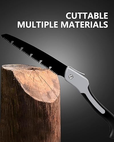 Miniatura 4 de Sierra plegable sierra de podar a mano con hoja de acero SK5 resistente de 10 pulgadas diseño ergonómico de mango antideslizante ideal para camping