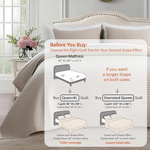 Vista 186 de KASENTEX - Juego de edredón lavable a máquina, cubrecama muy suave, ligero, lavado a la piedra, con costuras detalladas, matrimonial/queen con 2