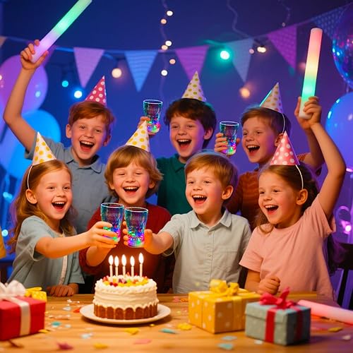 Vista 7 de Taza iluminada, juguetes con luz LED que brillan en la oscuridad, suministros de fiesta para niños y adultos, suministros de fiesta de graduación